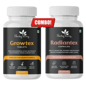 Growtex + Radiantex – Hair & Skin Perfection Combo